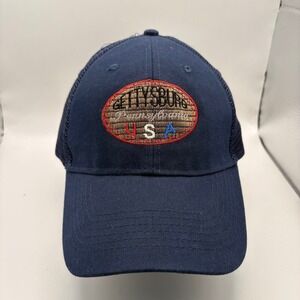 KC Gettysburg Pennsylvania USA Navy Blue Mesh Back Trucker Hat Adjustable Cap